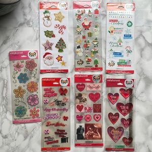 Hallmark Stickeroni Sticker LOT -  CHRISTMAS AND VALENTINES DAY